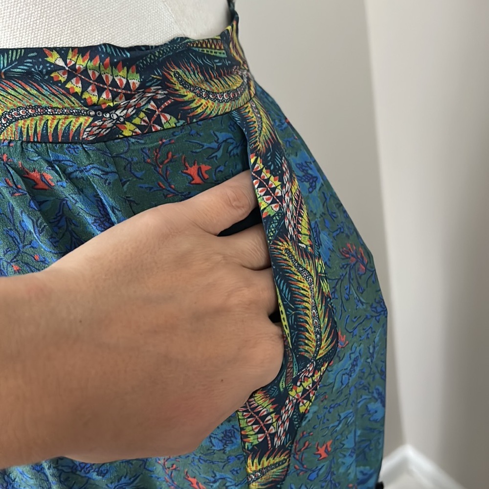 Voyage Silk Blue Maxi Skirt | Boho Luxe Resort Style | Zimmermann LoveShackFancy - Picture 11 of 13